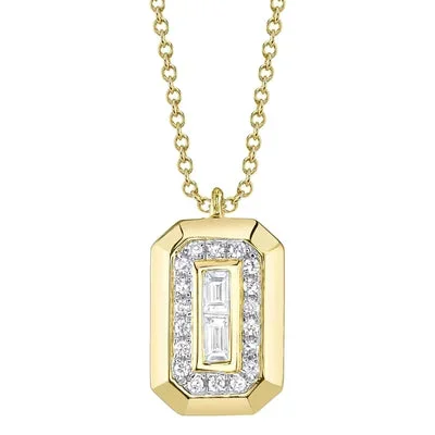 0.09CT DIAMOND BAGUETTE NECKLACE