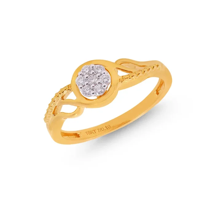0.11Ct VVS/FG Diamond Ring in 18K Gold