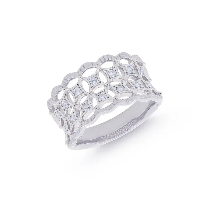 0.18Ct VS/GH Diamond Ring in 18K White Gold