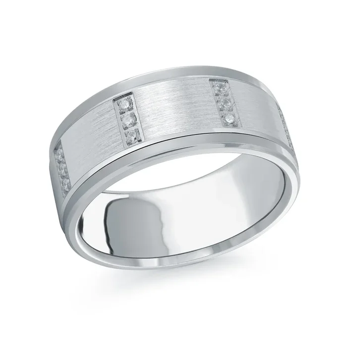 0.24Ct VVS/FG Diamond Band in 18K White Gold