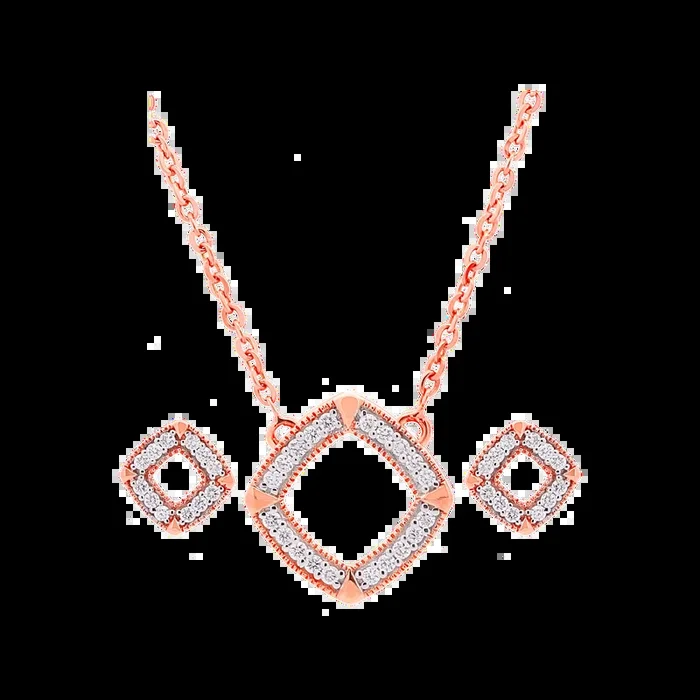 0.26Ct VVS/EF Diamond Pendant Set in 18K Rose Gold