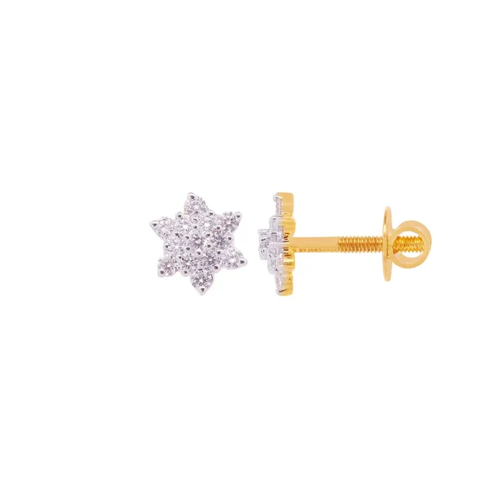 0.27Ct VVS/EF Diamond Earrings in 18K Gold