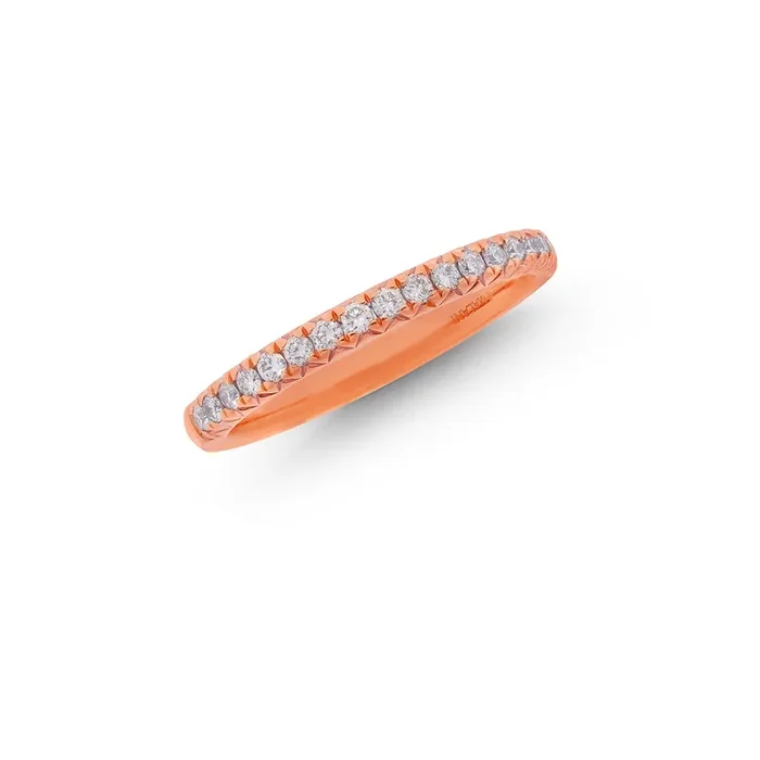 0.32Ct VVS/FG Diamond Band in 18K Rose Gold