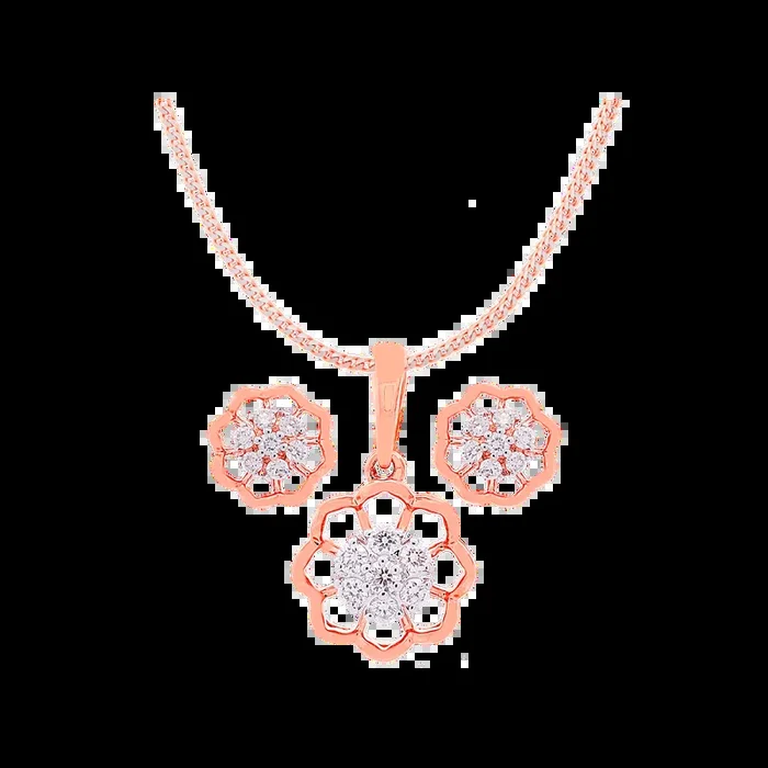0.37Ct VVS/FG Diamond Pendant Set in 18K Rose Gold
