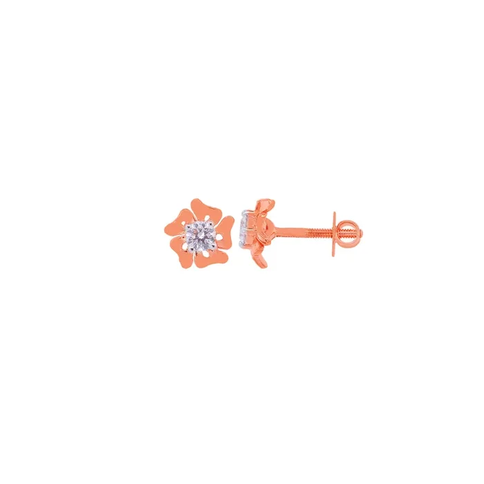 0.38Ct VVS/EF Diamond Earrings in 18K Rose Gold