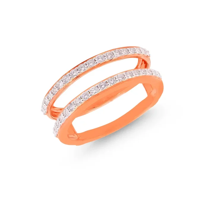 0.42Ct VVS/FG Diamond Ring in 18K Rose Gold