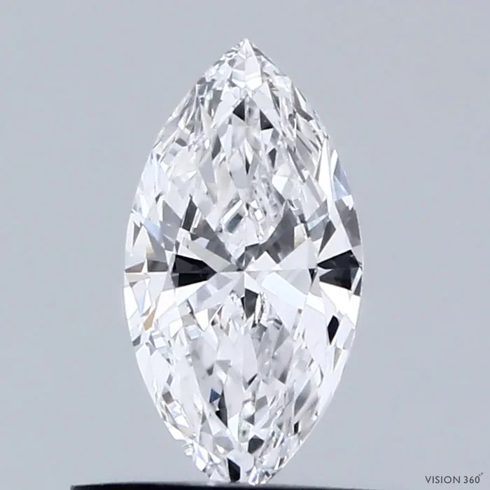 0.44 Carat Marquise Shaped, Excellent Cut, D Color, VVS1 Clarity, IGI Certified Lab Grown Diamond