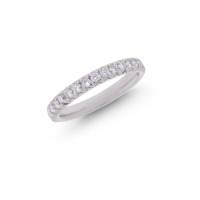 0.50Ct VVS/FG Diamond Band in 18K White Gold