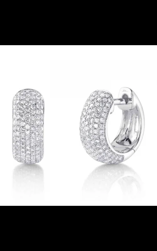 0.51CT DIAMOND PAVE HUGGIE EARRING