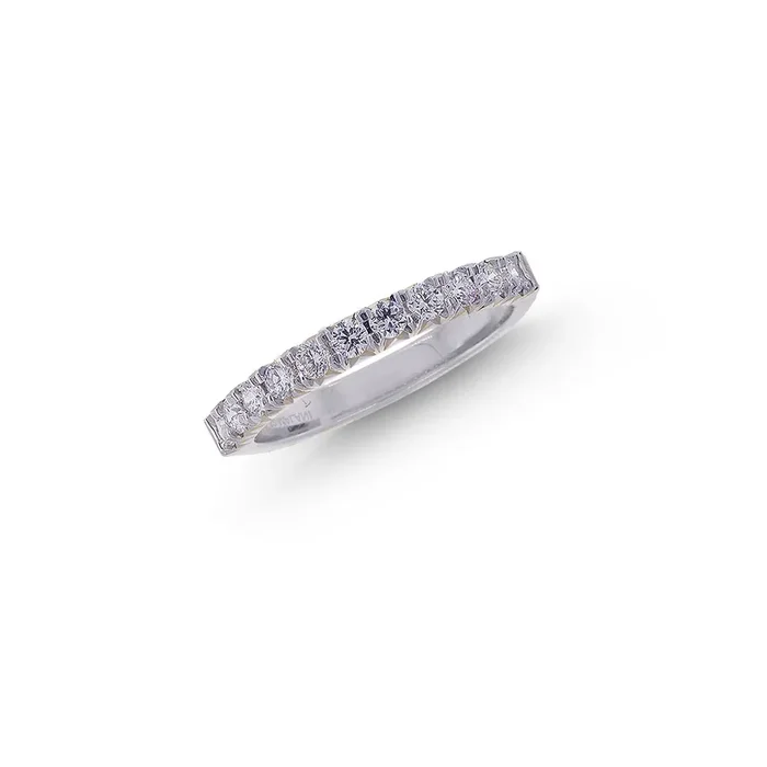 0.51Ct VVS/FG Diamond Band in 18K White Gold