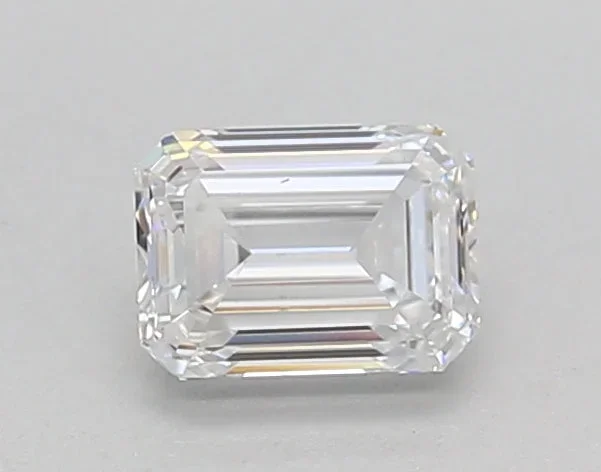 0.52 Carat Emerald Shaped, Ideal Cut, D Color, VS2 Clarity, IGI Certified Lab Grown Diamond