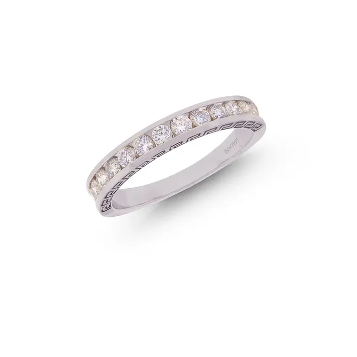 0.53Ct VVS/FG Diamond Band in 18K White Gold