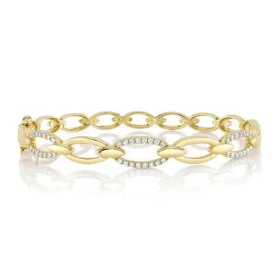 0.54CT DIAMOND LINK BANGLE