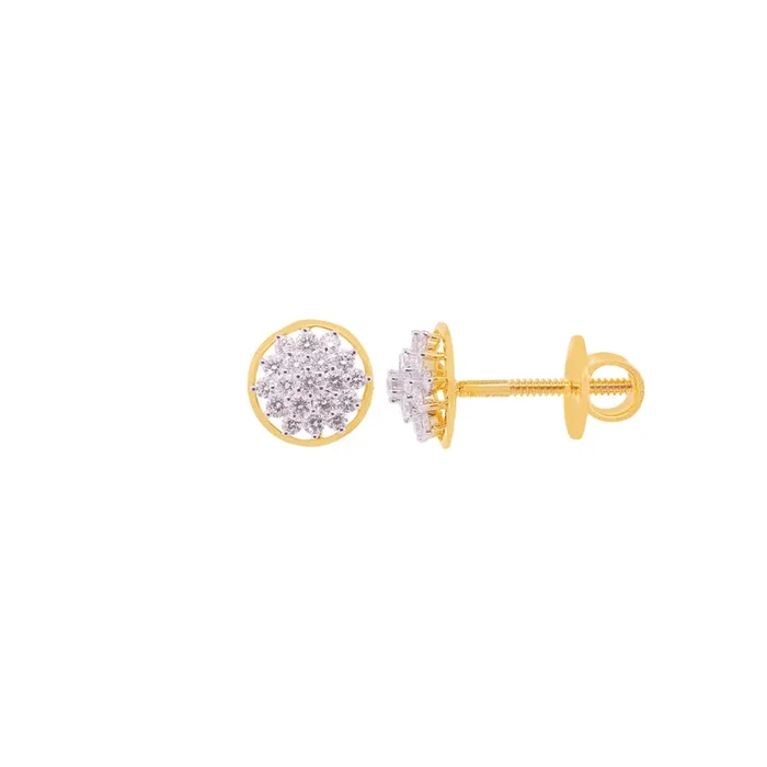 0.55Ct VVS/EF Diamond Earrings in 18K Gold