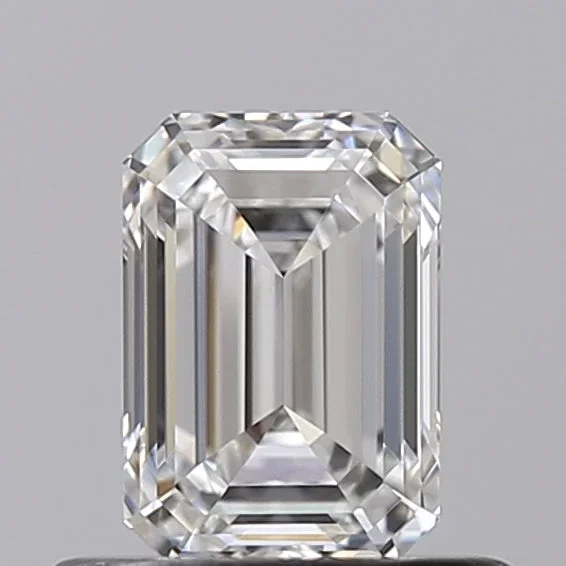0.56 Carat Emerald Shaped, Ideal Cut, E Color, IF Clarity, IGI Certified Lab Grown Diamond