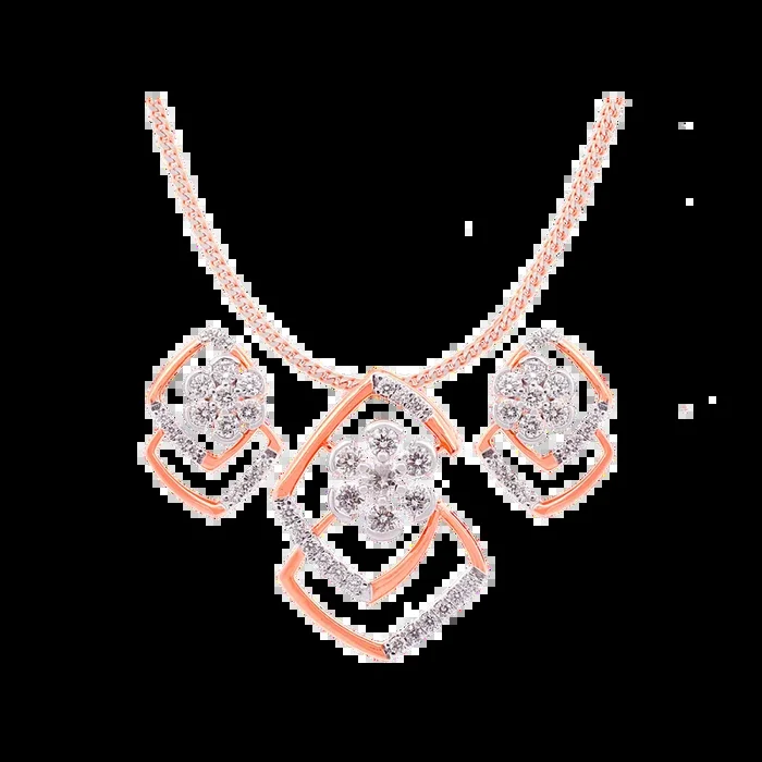 0.63Ct VVS/FG Diamond Pendant Set in 18K Rose Gold