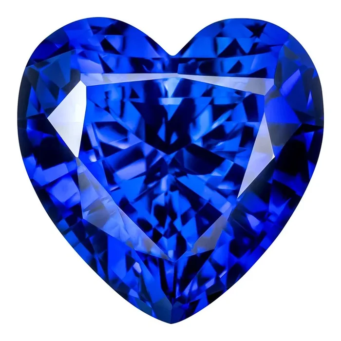 0.70 Carat Heart Cut Lab-Created Blue Sapphire