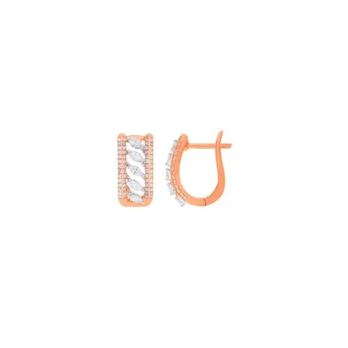 0.72Ct VVS/FG Diamond Clipon Earrings in 18K Rose Gold