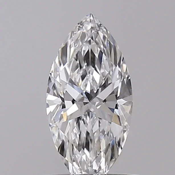 0.73 Carat Marquise Shaped, Ideal Cut, D Color, VVS2 Clarity, IGI Certified Lab Grown Diamond
