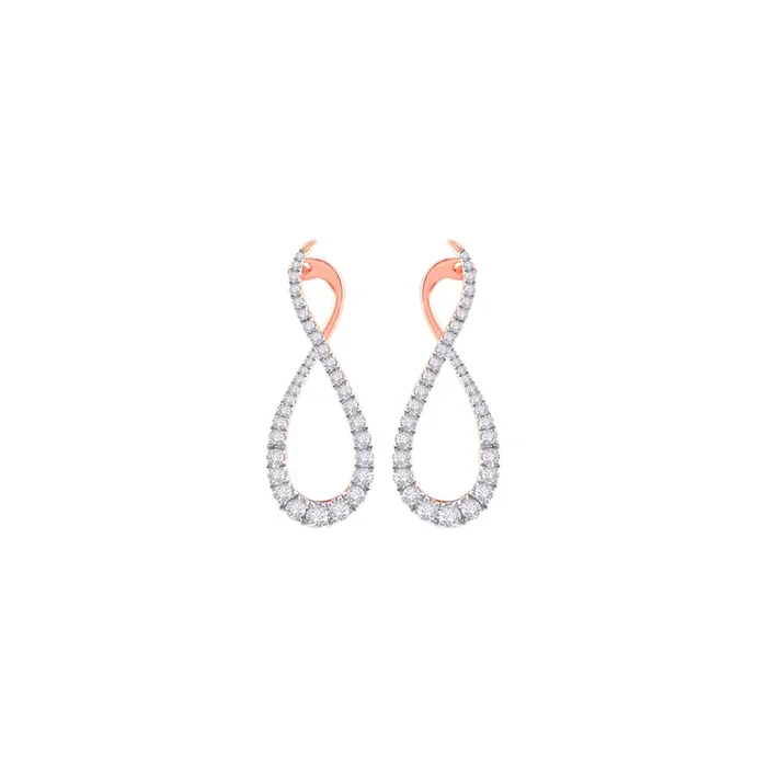 0.76Ct VVS/FG Diamond Clipon Earrings in 18K Rose Gold