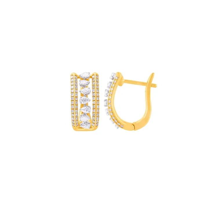 0.87Ct VVS/FG Diamond Clipon Earrings in 18K Gold