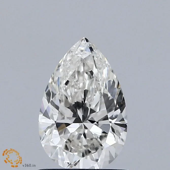 0.91 Carat Pear Shaped, Excellent Cut, G Color, VVS2 Clarity, IGI Certified Lab Grown Diamond