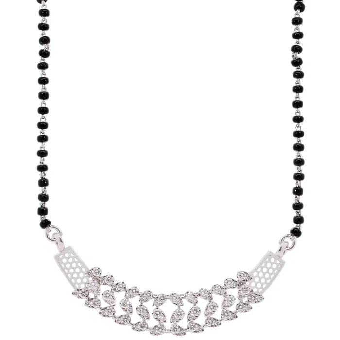 0.94Ct VVS/FG Diamond Mangalsutra in 18K White Gold