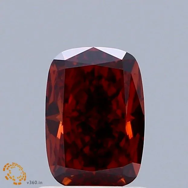1.00 Carat Cushion Shaped, Ideal Cut, FANCY VIVID ORANGE Color, VVS2 Clarity, IGI Certified Lab Grown Diamond