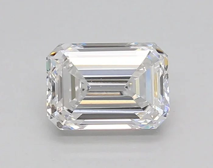1.00 Carat Emerald Shaped, Ideal Cut, E Color, VVS2 Clarity, GIA Certified Lab Grown Diamond