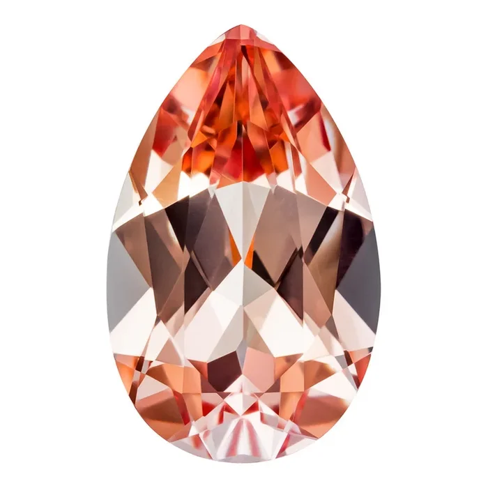 1.00 Carat Pear Cut Lab-Created Pink Champagne Sapphire