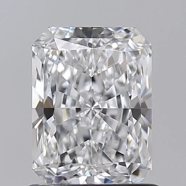 1.00 Carat Radiant Shaped, Ideal Cut, D Color, VVS2 Clarity, IGI Certified Lab Grown Diamond
