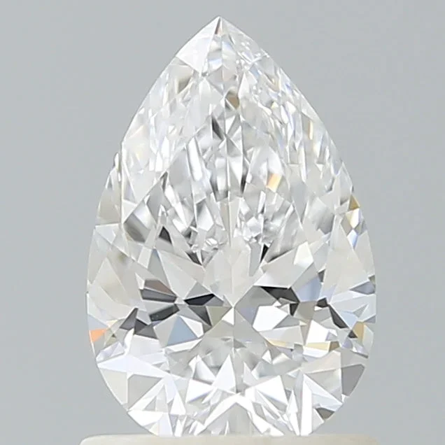 1.03 Carat Pear Shaped, Ideal Cut, D Color, VVS2 Clarity, IGI Certified Lab Grown Diamond