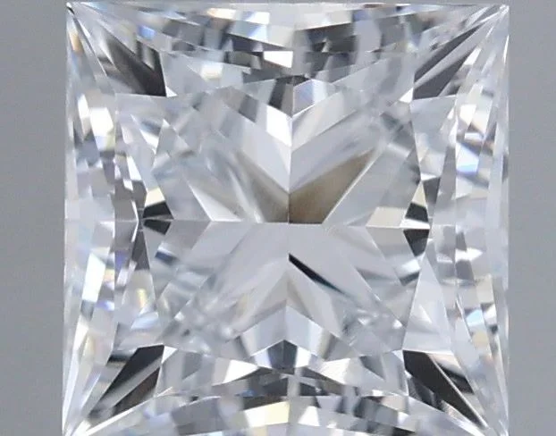 1.03 Carat Princess Shaped, Ideal Cut, F Color, VVS2 Clarity, IGI Certified Lab Grown Diamond