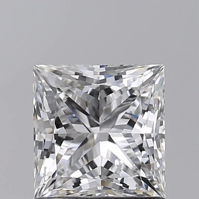 1.04 Carat Princess Shaped, Ideal Cut, F Color, VVS1 Clarity, IGI Certified Lab Grown Diamond