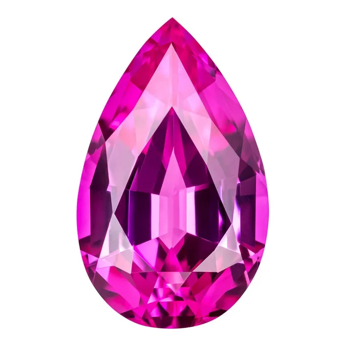 1.05 Carat Pear Cut Lab-Created Pink Sapphire