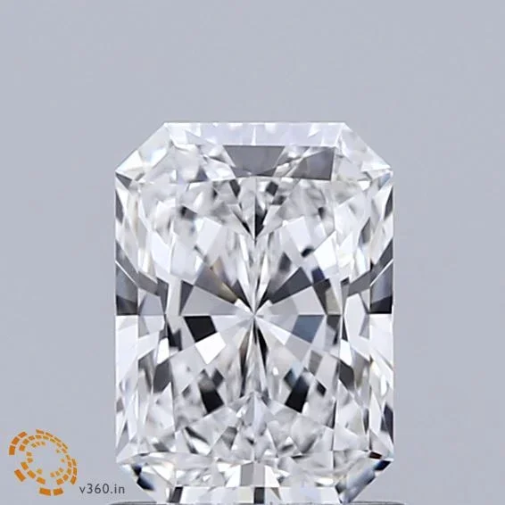 1.05 Carat Radiant Shaped, Ideal Cut, D Color, VVS1 Clarity, IGI Certified Lab Grown Diamond