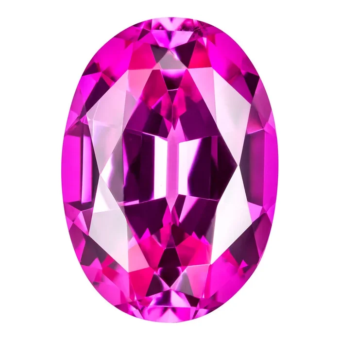 1.08 Carat Oval Cut Lab-Created Pink Sapphire