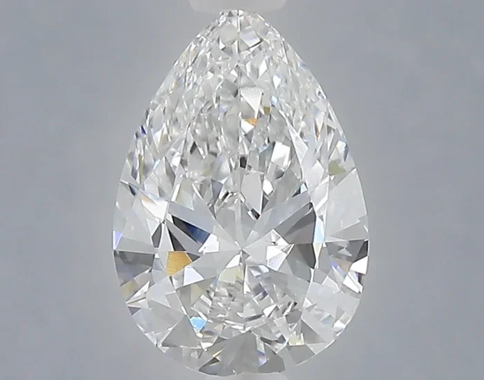 1.08 Carat Pear Shaped, Excellent Cut, D Color, VVS2 Clarity, IGI Certified Lab Grown Diamond