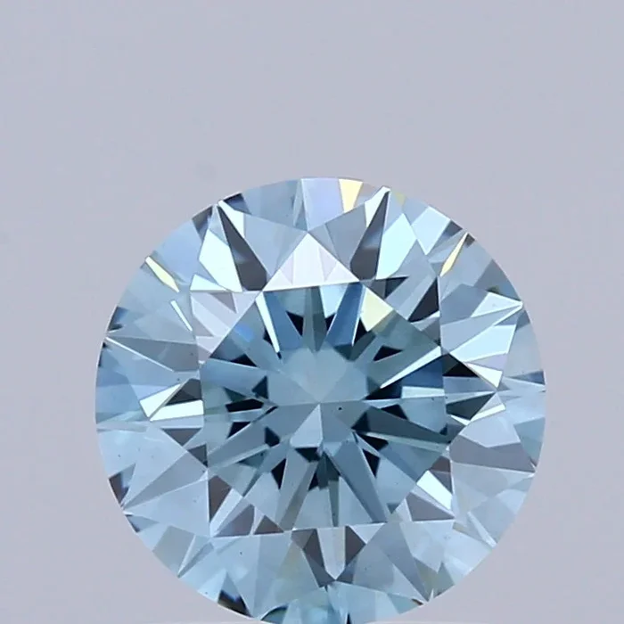 1.09 Carat Round Shaped, Ideal Cut, FANCY VIVID BLUE Color, VS1 Clarity, IGI Certified Lab Grown Diamond