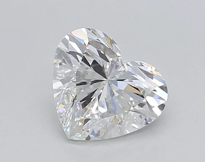 1.10 Carat Heart Shaped, Ideal Cut, D Color, VVS2 Clarity, IGI Certified Lab Grown Diamond