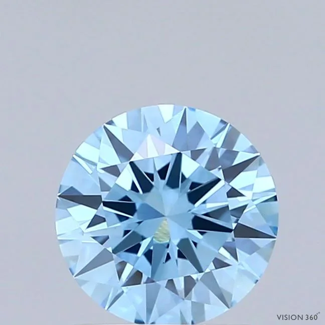 1.11 Carat Round Shaped, Excellent Cut, FANCY VIVID BLUE Color, VVS2 Clarity, IGI Certified Lab Grown Diamond