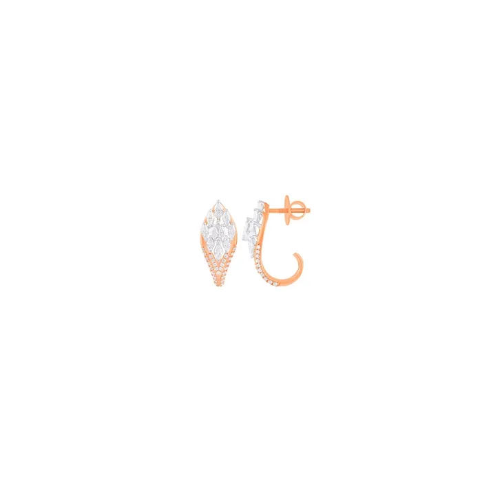 1.18Ct VVS/FG Diamond Earrings in 18K Rose Gold