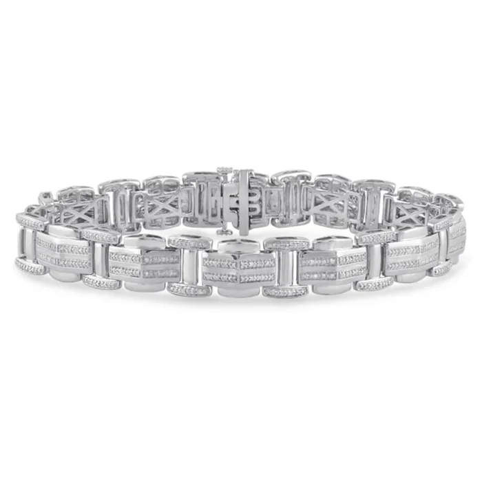 1/2 CTW Natural Diamond 8.5-inch Bracelet in Sterling Silver