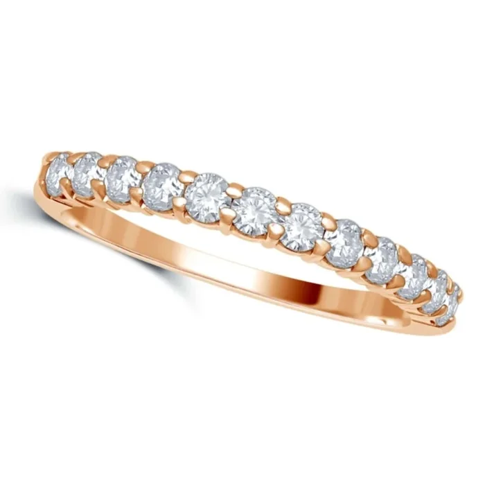 1/2 CTW Natural Diamond Wedding Ring in 14KT Rose Gold