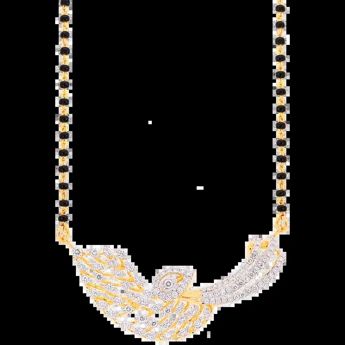 1.21Ct VVS/EF Diamond Mangalsutra in 18K Gold