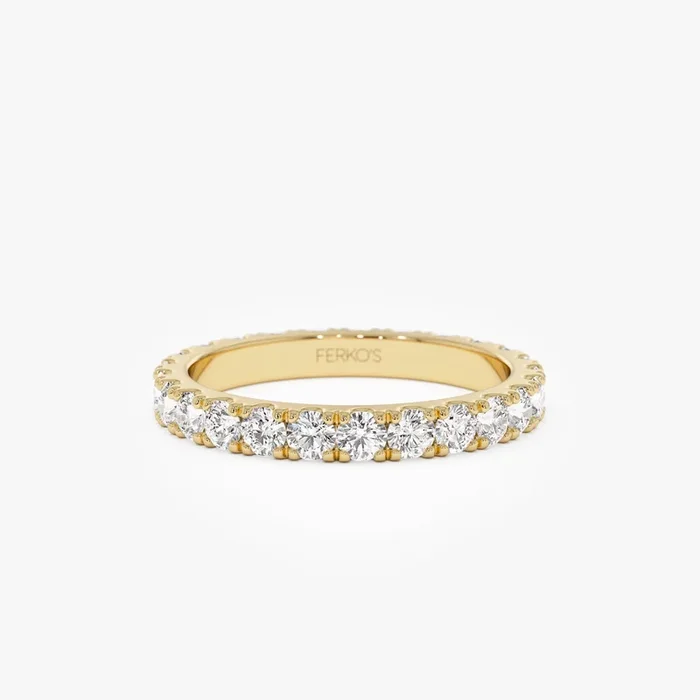 1.25 ctw 14k Pave Setting Full Eternity Lab Grown Diamond Ring – Elena