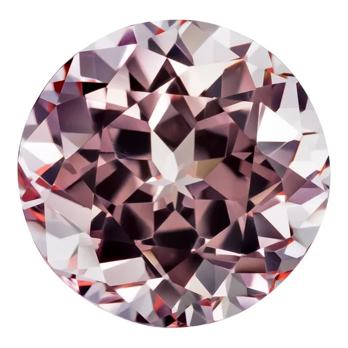 1.27 Carat Round Cut Lab-Created Pink Champagne Sapphire
