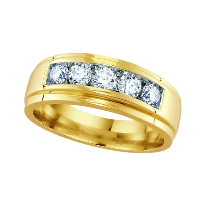 1/4 CTW Natural Diamond Wedding Ring in 10KT Yellow Gold