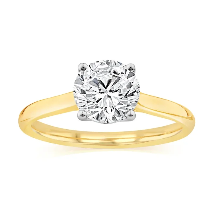 1.40 Carat Diamond Solitaire Ring in 9ct Yellow Gold