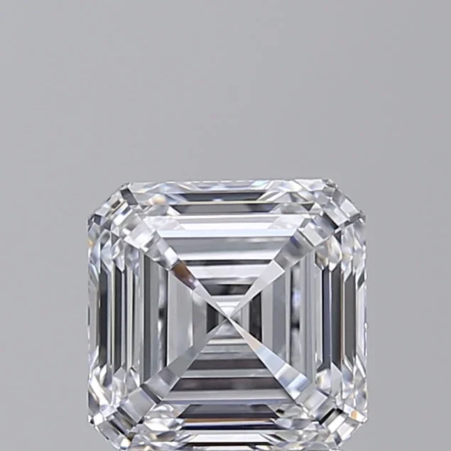 1.50 Carat Asscher Shaped, Ideal Cut, D Color, IF Clarity, IGI Certified Lab Grown Diamond